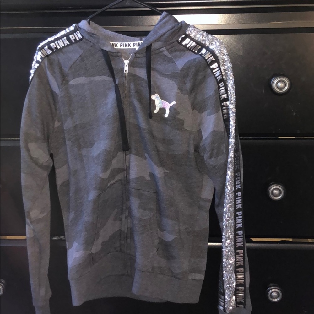 PINK Camo Zip Up Jacket